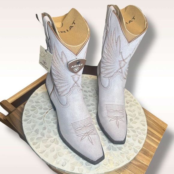 Ariat Goldie Distressed White Western Cowboy Boots Women’s 11 C Wide 10033887 - Picture 5 of 12